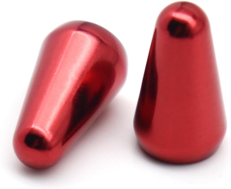 Jenshepoe 2-Pack Premium Metal 5-Way Pickup Switch Tip & Knob Cap for Fender Strat/Telecaster Guitars – Durable Replacement Parts with Chrome Finish - Image 1